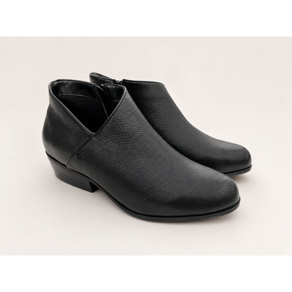 Aerosoles Women's Black Comfort Ankle Boots Wide Width 10W Comfort Office